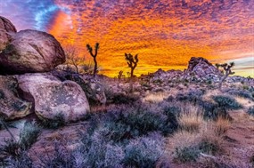 天空火烧云风景图片